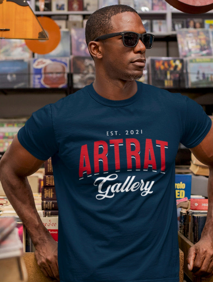 ArtRat T-shirt - Navy - All Cotton Classic Style