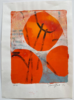 1/1 Gelli Plate Prints — Original Artwork by Nancy Tobin - Signed