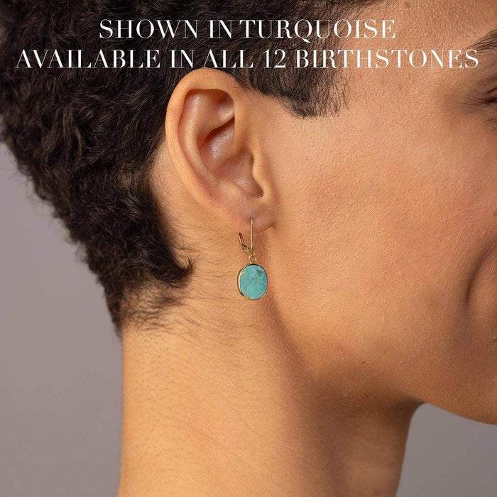 October Birthstone Pink Opal Gold Oval Gemstone Earrings / Soul & Little Rose