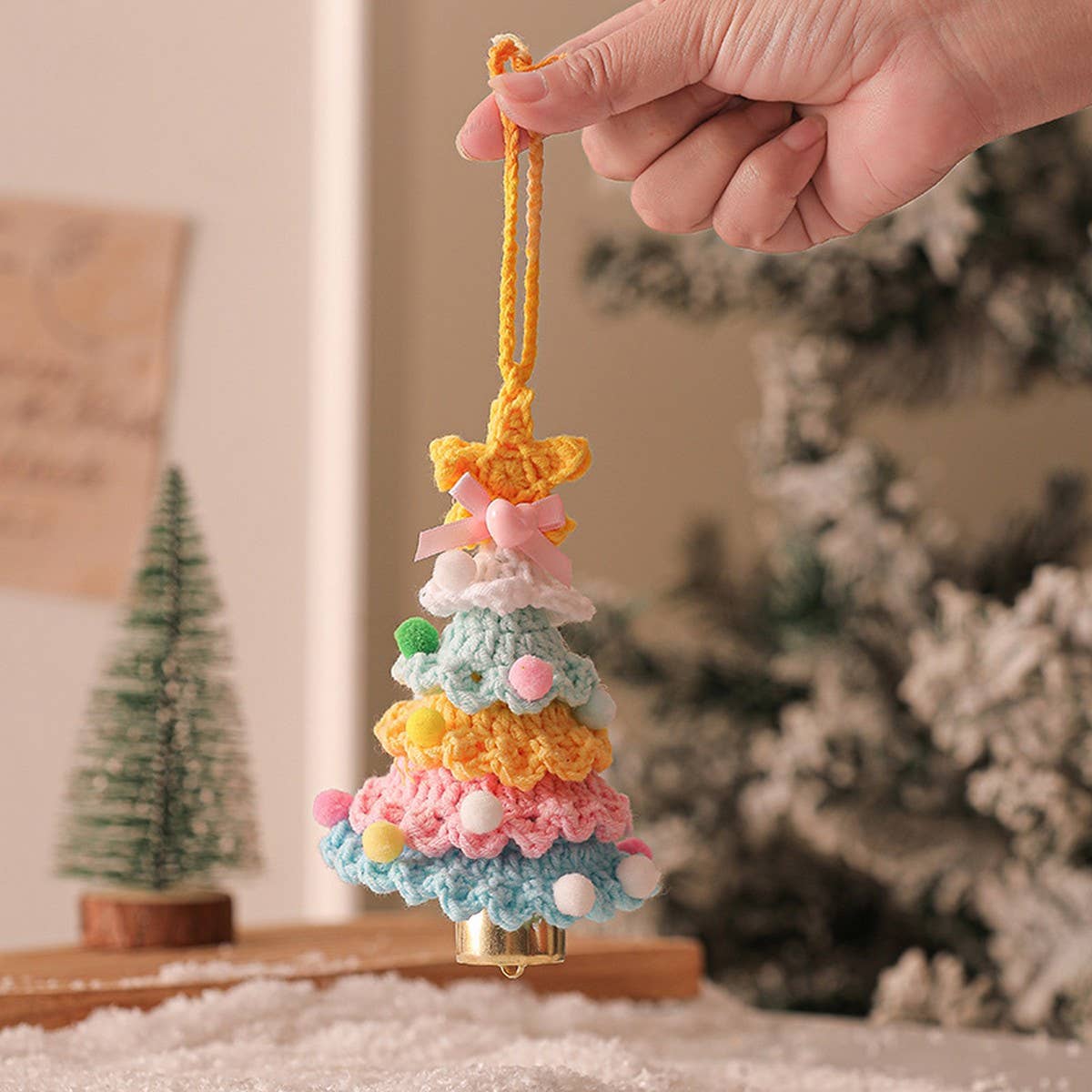 Plush Christmas Ornament Knitted Tree Hanging