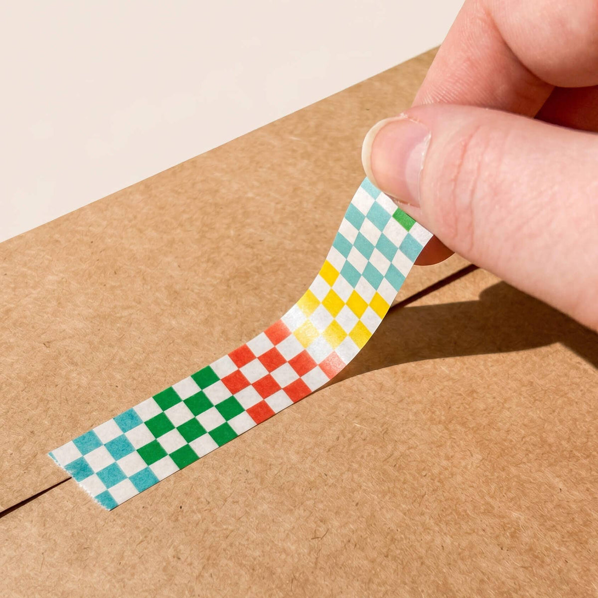 Colorblock Checker Washi Tape