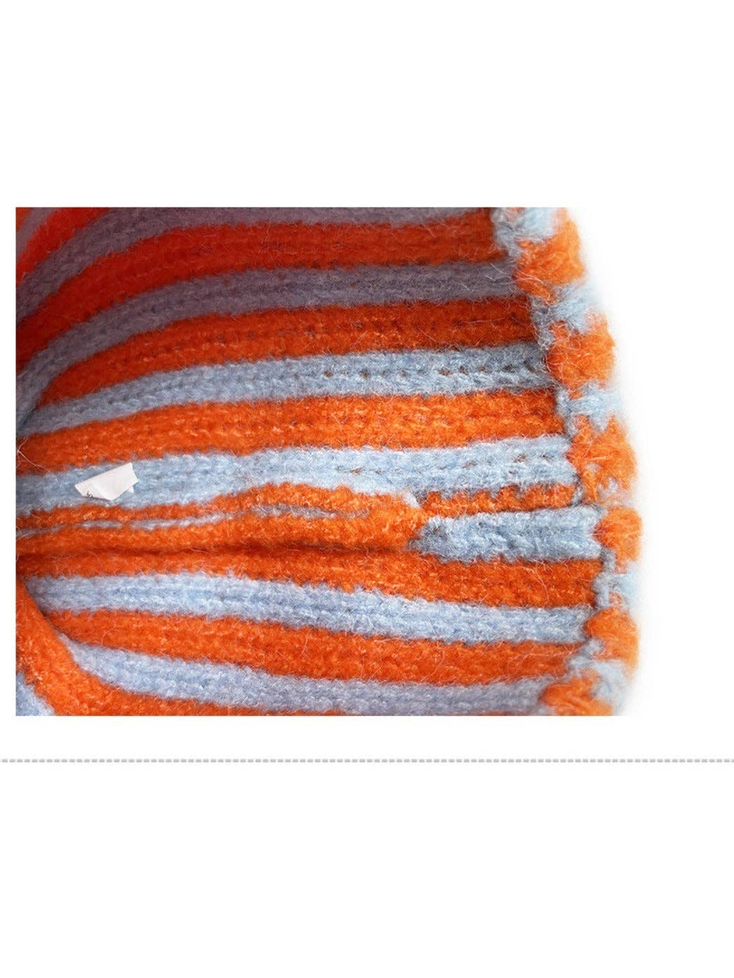 Haila - Color-block Striped Cuffed Knitted Beanie - Warm & Stylish