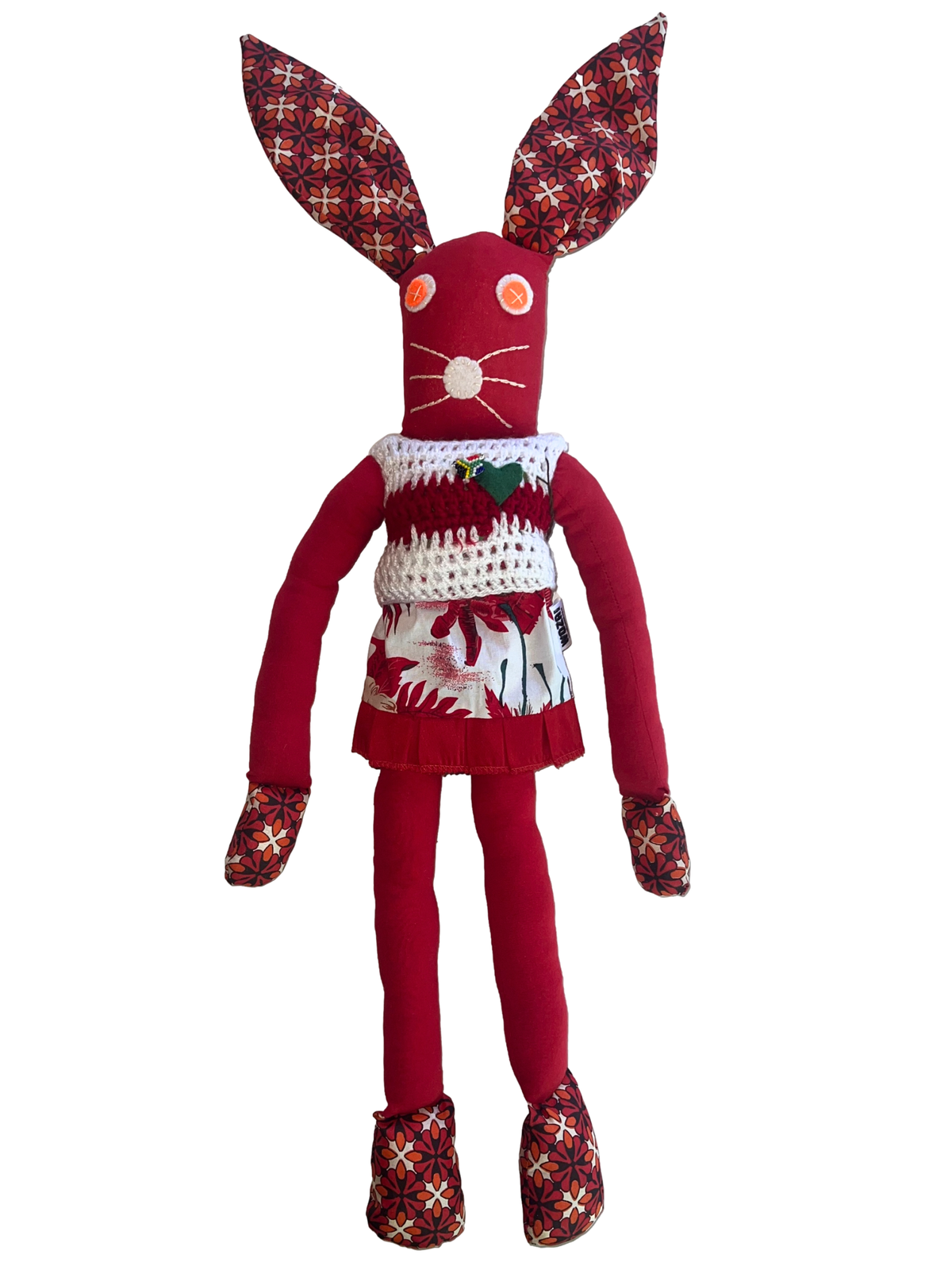 Handcrafted Large Red Bunnykat - Marilyn Bun Roe