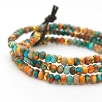 Rainbow Jasper 1 + Gold Bracelet Bundle