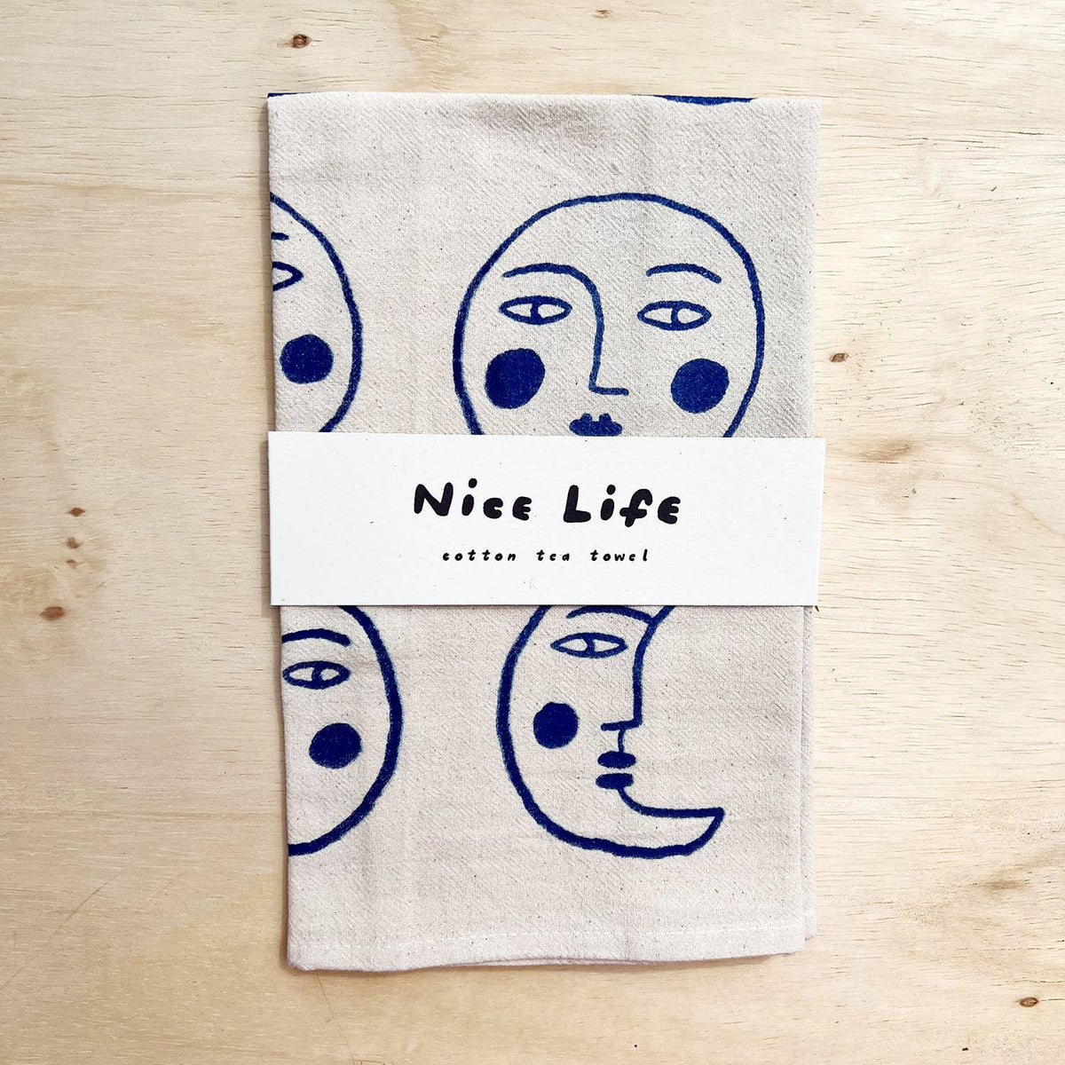 Moon tea towel