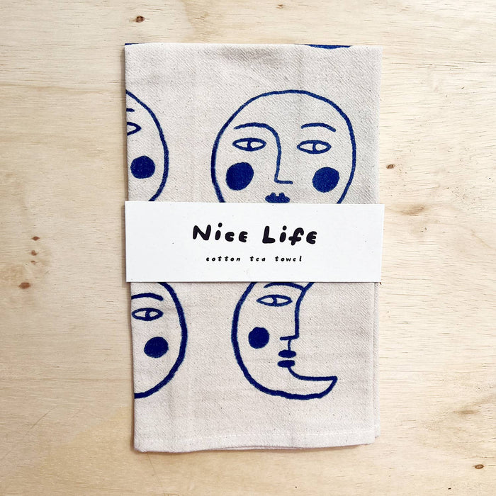 Moon tea towel