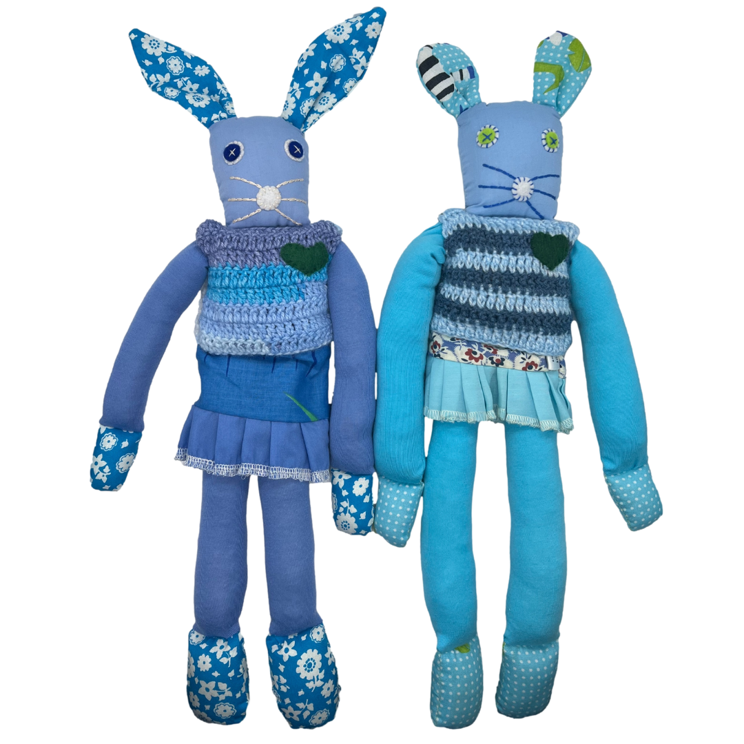 Handcrafted Small Blue Bunnykat - Bunny Holly