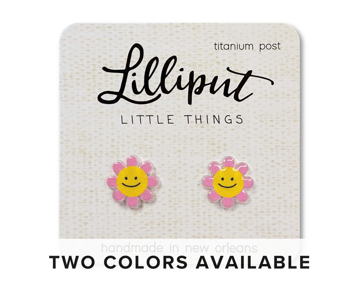 Happy Daisy Earrings - Pink / Lilliput
