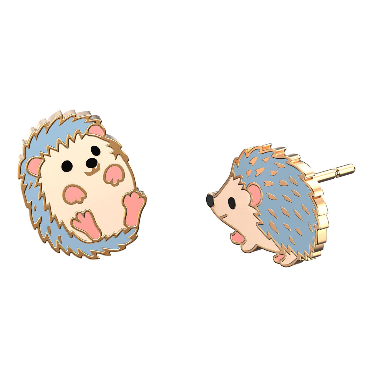 CURIO Hedgehogs Earrings | Mismatched Gold Studs