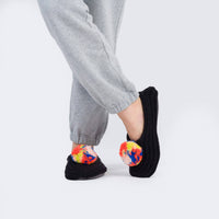 Marble Pom Knit Slippers