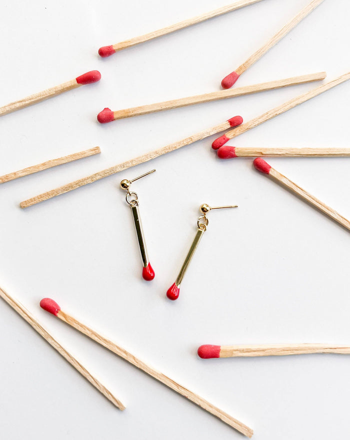 Matchstick Earrings / Natalie Clare