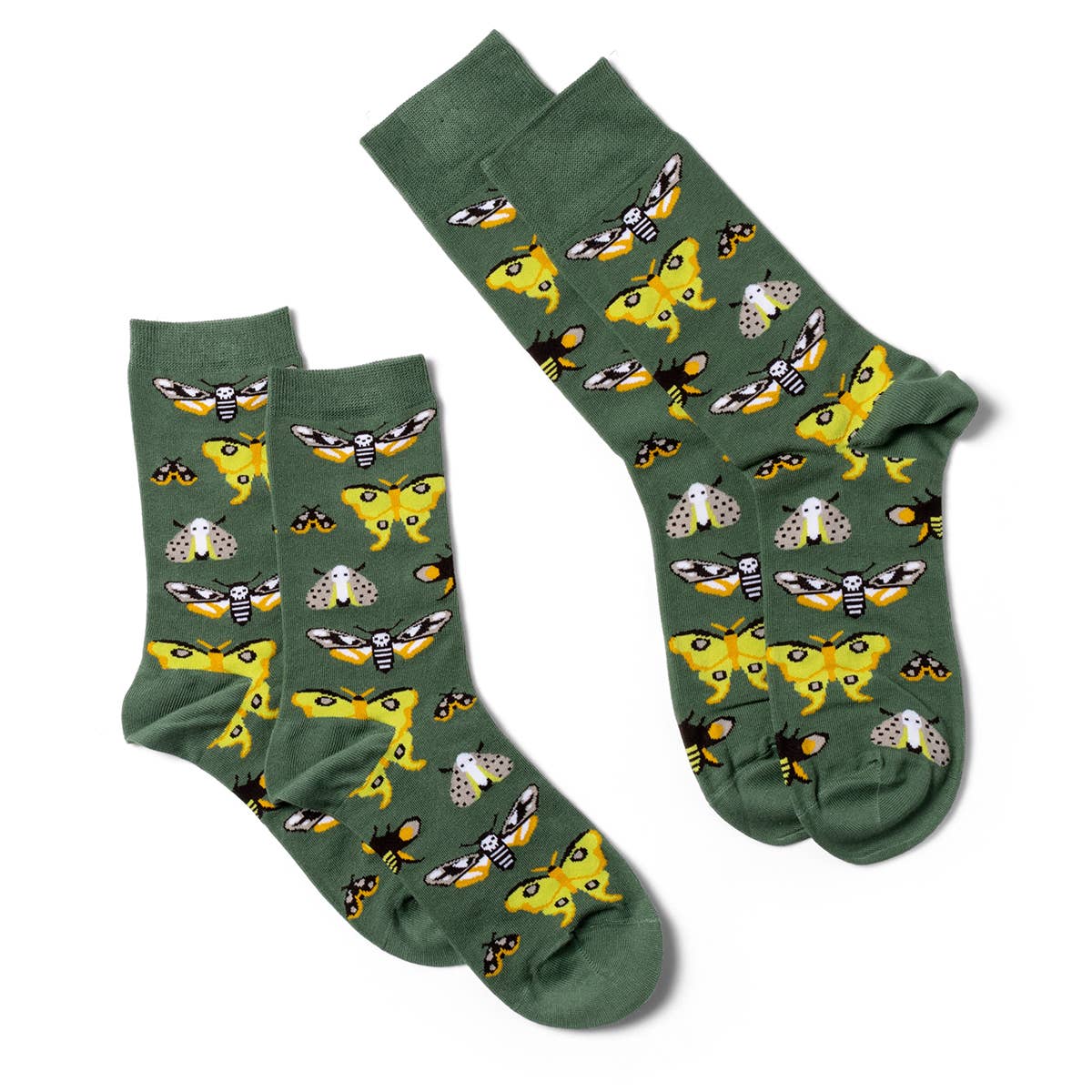 Moths Crew Socks | Dark Academia Nature Gift | Small