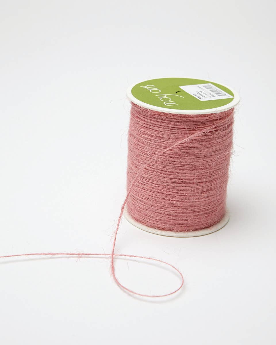 1 Millimeter Light Pink 100% Jute Burlap String