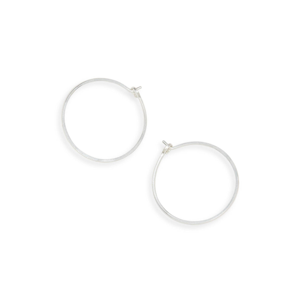 Minimal Hammered Hoops, Handmade SMALL CIRCLE
