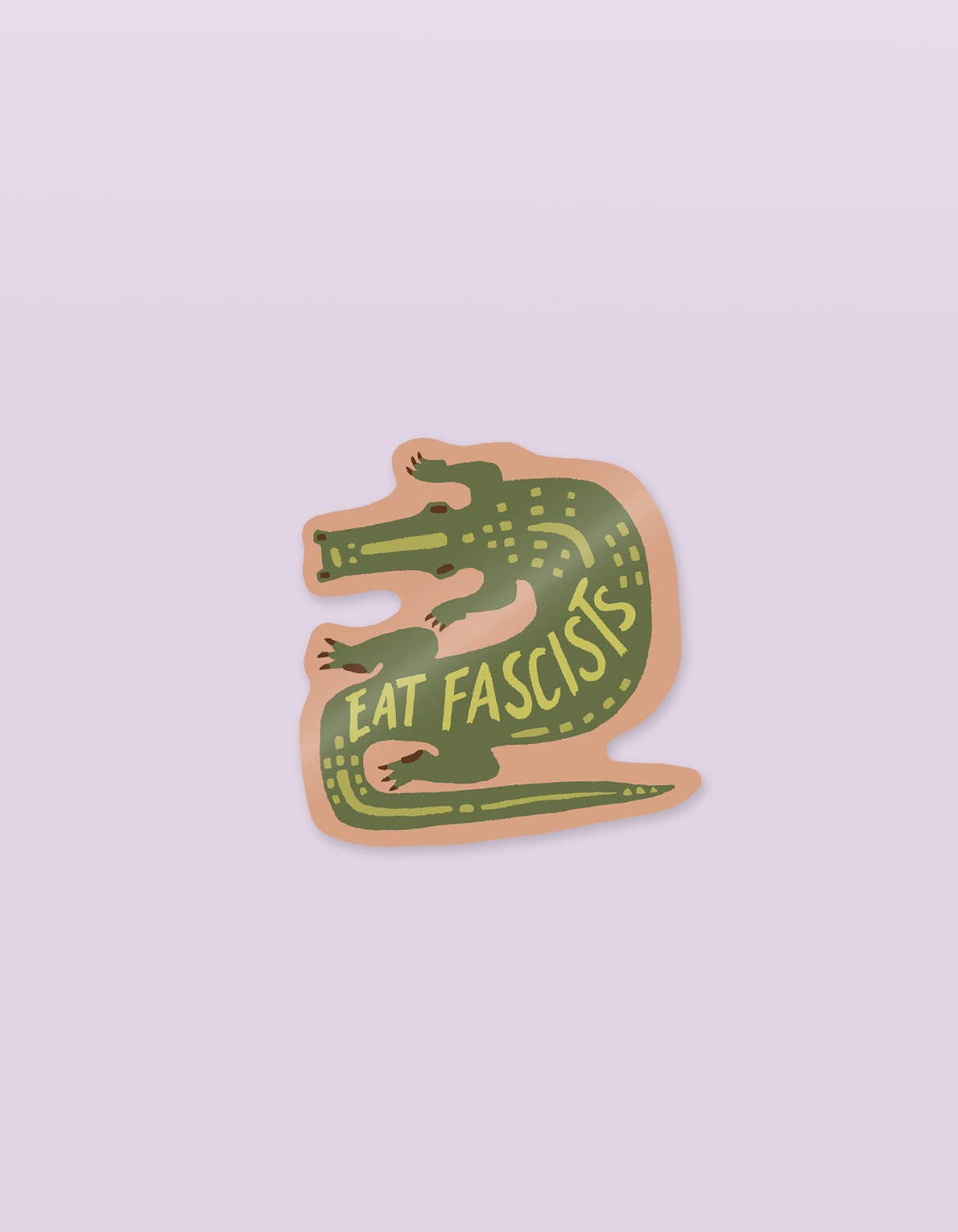 'Eat Fascists' Gator Die Cut Sticker / Idlewild Co.