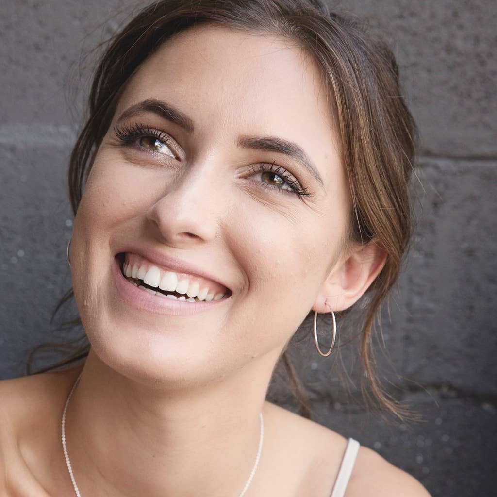 Minimal Hammered Hoops, Handmade SMALL CIRCLE