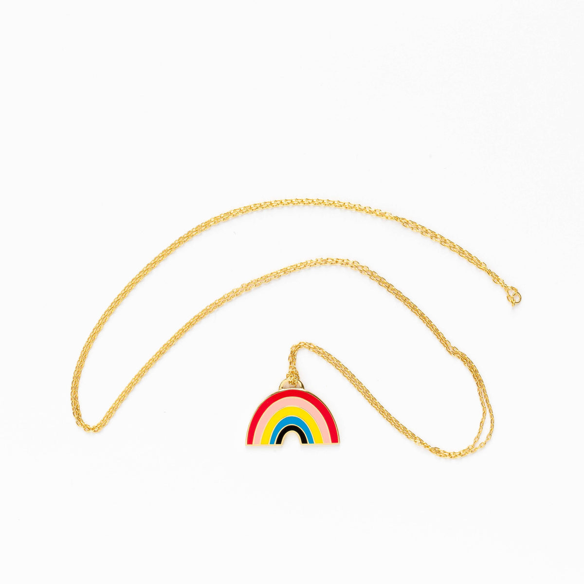Rainbow Pendant Necklace | Pride LGBTQ Gold Jewelry Gift