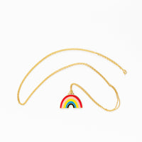 Rainbow Pendant Necklace | Pride LGBTQ Gold Jewelry Gift