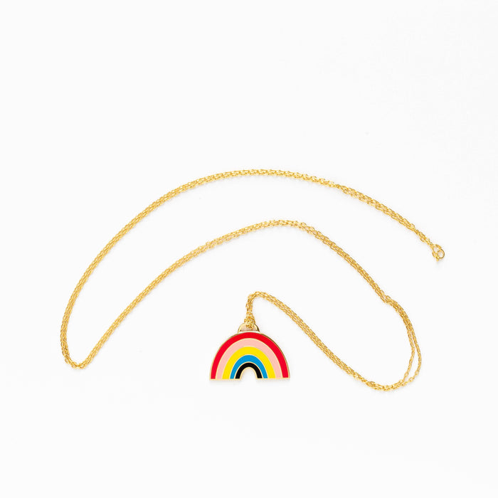 Rainbow Pendant Necklace | Pride LGBTQ Gold Jewelry Gift