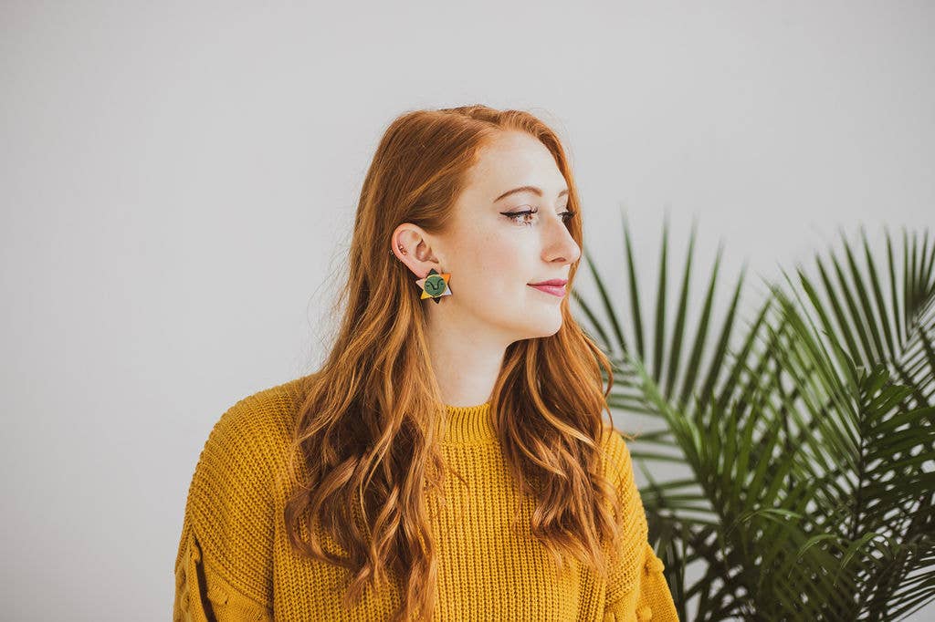 Midcentury Sun Stud Earrings