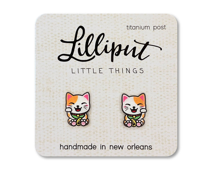 Lucky Cat Earrings / Lilliput