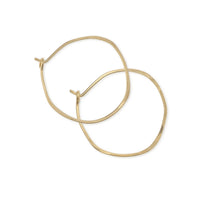 Minimal Imperfect Hoop Earrings - SMALL ORGANIC CIRCLE