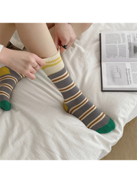 Rufia - Stripe Color Block Crew Socks