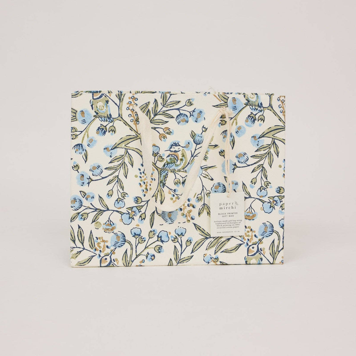 Block Printed Gift Bags (Medium) - Blue Stone Refresh
