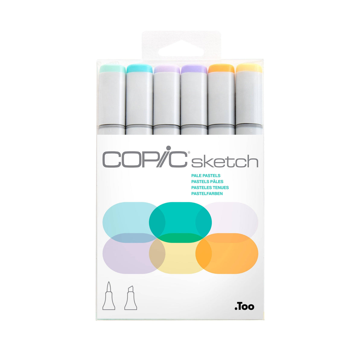 Copic Sketch Marker Set - Pale Pastels, 6 pk
