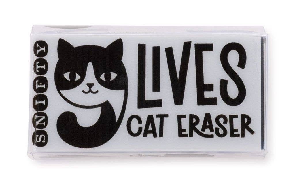 9 Lives Cat Eraser