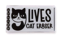 9 Lives Cat Eraser