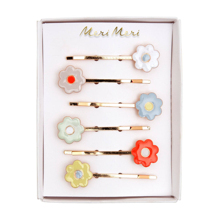 Daisy Enamel Hair Slides / Meri Meri