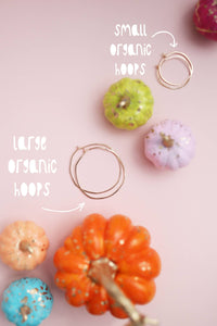 Minimal Imperfect Hoop Earrings - SMALL ORGANIC CIRCLE