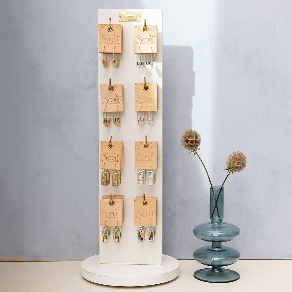 Good Karma Miyuki Frame Earring - Turquoise/Gold / Scout