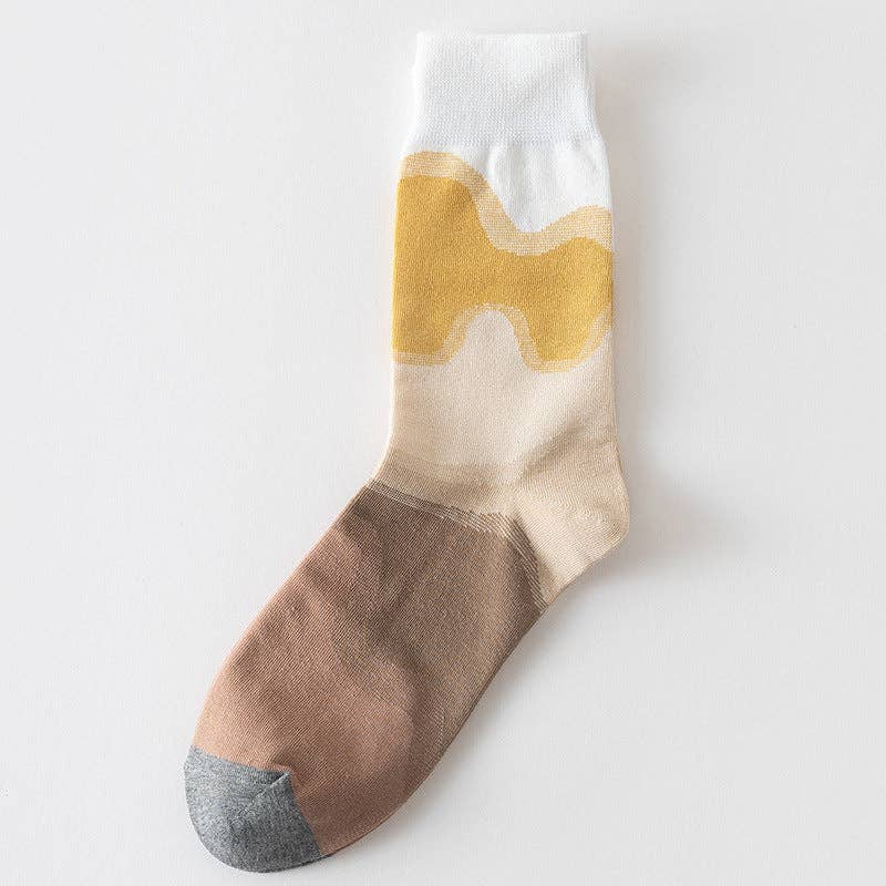 Rufia -Morandi Color Gradient Patchwork Socks