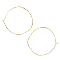 Minimal Hoop Earrings Handmade LARGE ORGANIC CIRCLE