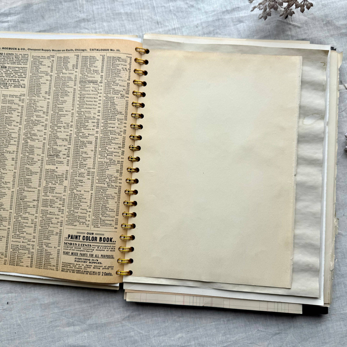 Vintage Mixed Media Journal - 9x12 inches