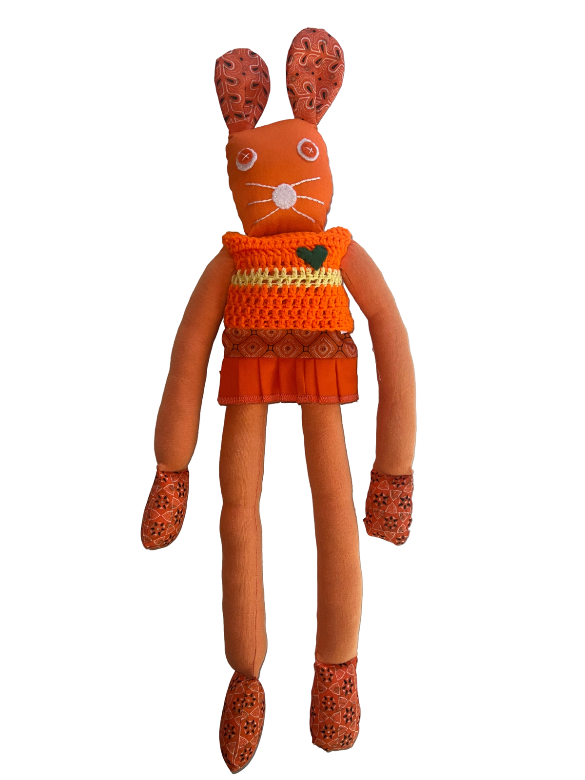Handcrafted Large Orange Bunnykat - Bella Bun