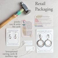 Minimal Hoop Earrings Handmade LARGE ORGANIC CIRCLE