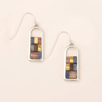 Good Karma Miyuki Frame Earring - Gunmetal/Silver / Scout