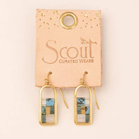 Good Karma Miyuki Frame Earring - Turquoise/Gold / Scout