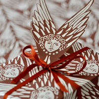 5 Fancy Suffolk Angels Gift Tags Cocoa