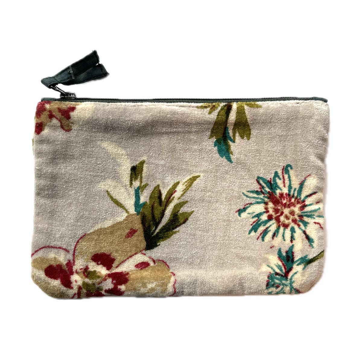 Napoli Velvet Pouch - Daisies Bone