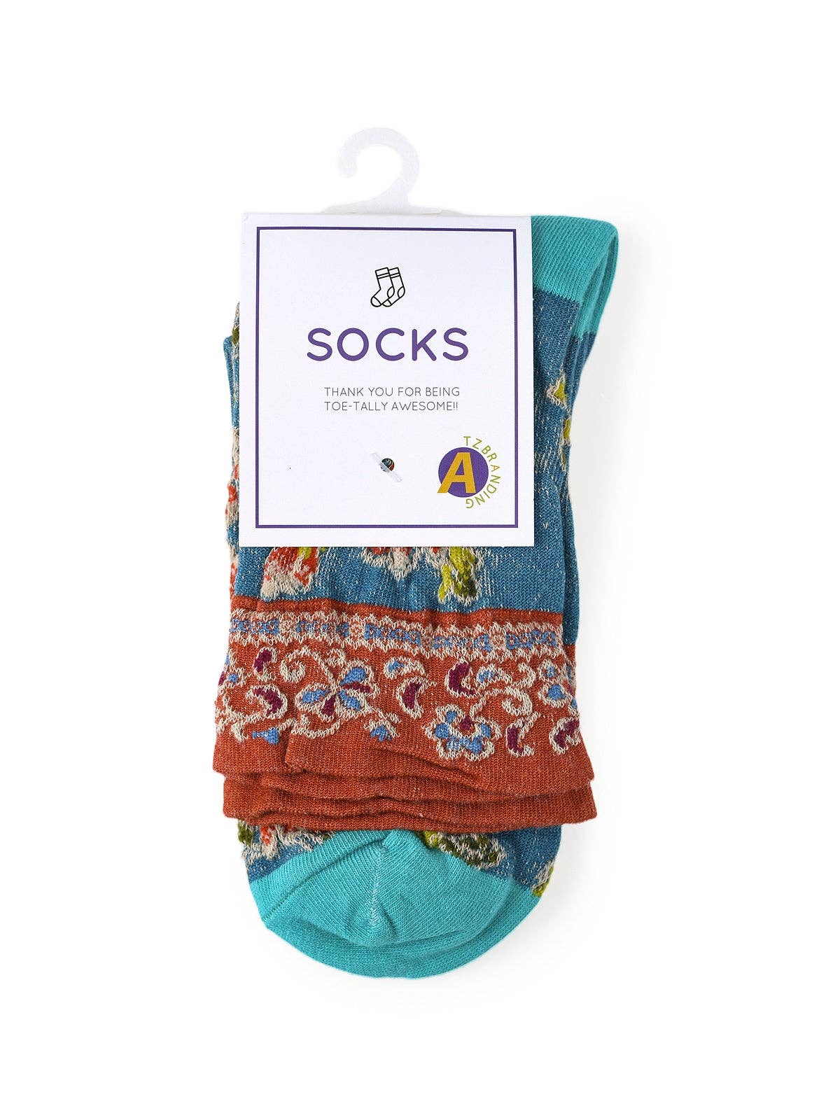 Rufia - Embossed Floral Pattern Women's Socks: Black / One Size