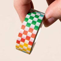 Colorblock Checker Washi Tape