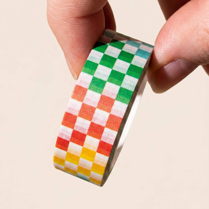 Colorblock Checker Washi Tape