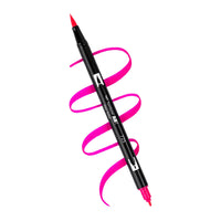 Dual Brush Pen Art Markers, Happy Hour, 6-Pack