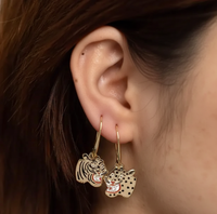 Tiger & Cheetah Earrings - Kristina Micotti Gold Jewelry