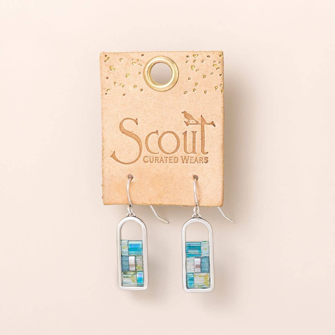 Good Karma Miyuki Frame Earring - Marine/Silver / Scout
