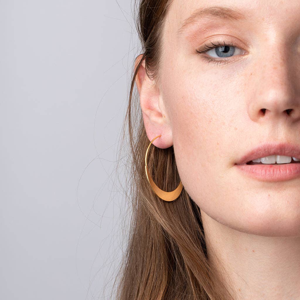 Refined Earring Collection - Crescent Hoop/Gold / Scout